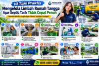 10 tips mengelola limbah rumah tangga agar septic tank tidak cepat penuh dan saluran pembuangan tetap lancar | Putra Jatim