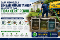 Tips mengelola limbah rumah tangga agar septic tank tidak cepat penuh dan tetap berfungsi optimal | Putra Jatim